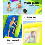 H2OGO! Ultimate Inflatable Splash Course Water Park with Dual Slides and Obstacle Challenges - Close-Up Angle