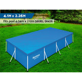 Bestway 58017 Pool Cover Fits 4x2.11m Above Ground Swimming Pool PE Blanket - Top-Down View
