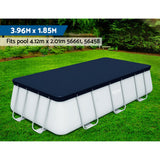 Bestway Pool Cover Fits 4.12x2.01m Above Ground Swimming Pool PVC Blanket - Top-Down View