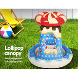 Bestway Sweet Treats Splash Pool with Lollipop Shade for Kids - Rear View