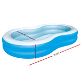 Bestway Inflatable Family Fun Pool for Kids - 2.62m x 1.57m x 46cm - Front View