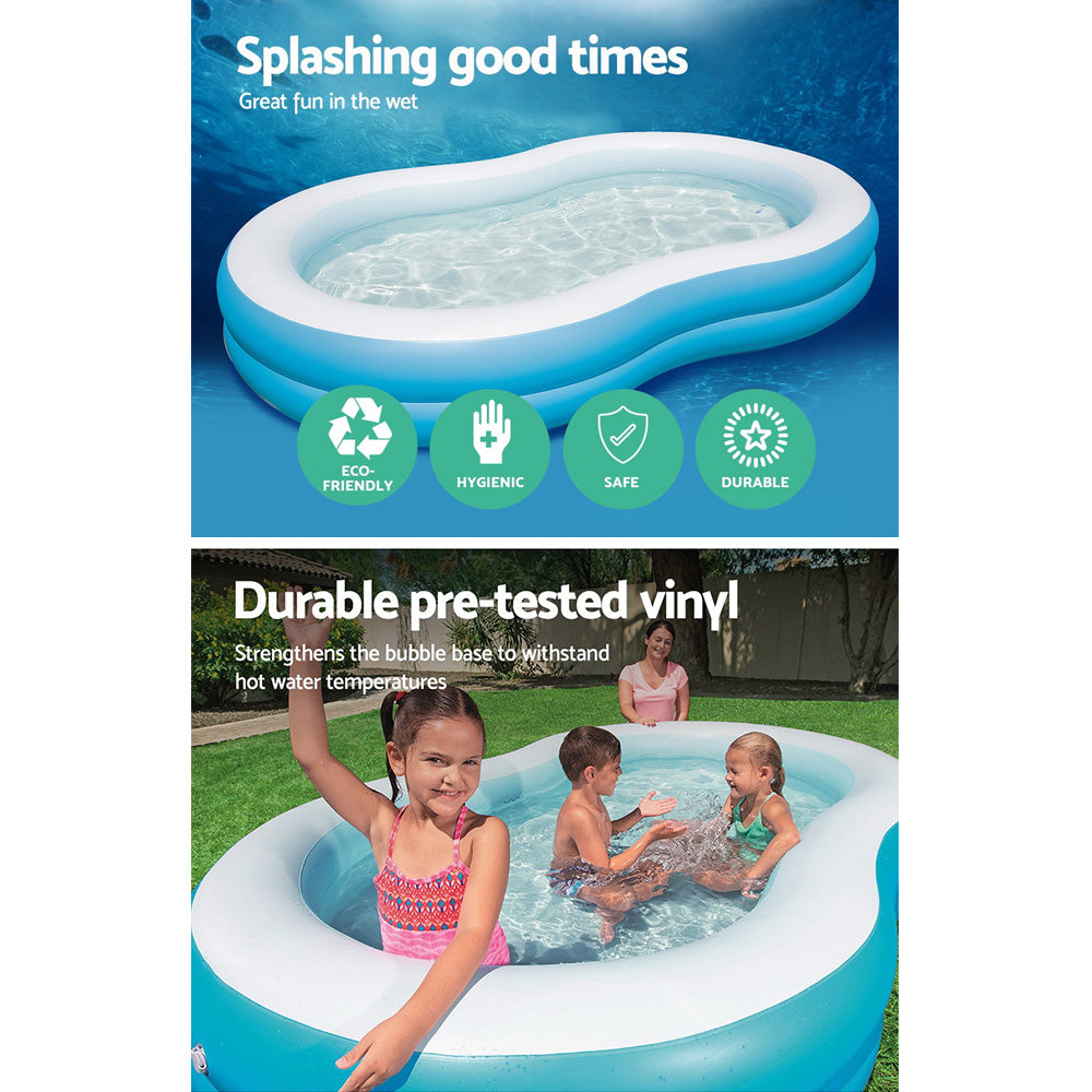Bestway Inflatable Family Fun Pool for Kids - 2.62m x 1.57m x 46cm