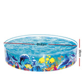 Bestway Inflatable Fill-n-Fun Odyssey Pool for Kids - Easy Setup Above Ground Play Pool - Front View