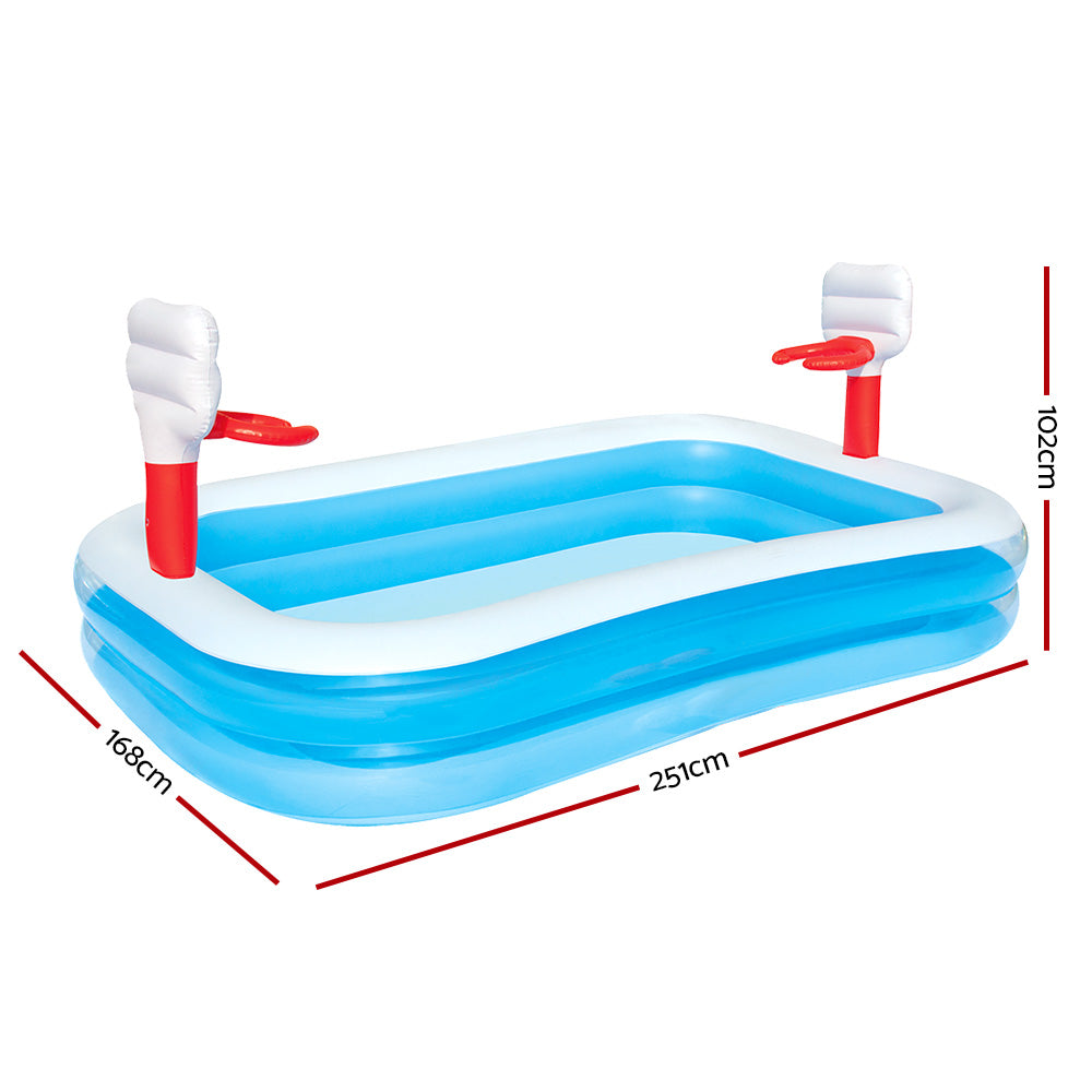 Bestway Inflatable Basketball Play Pool for Kids - Summer Fun Splash Zone