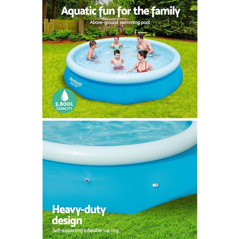 Bestway 10ft x 30in Fast Set Family Pool - Summer Fun for Your Backyard