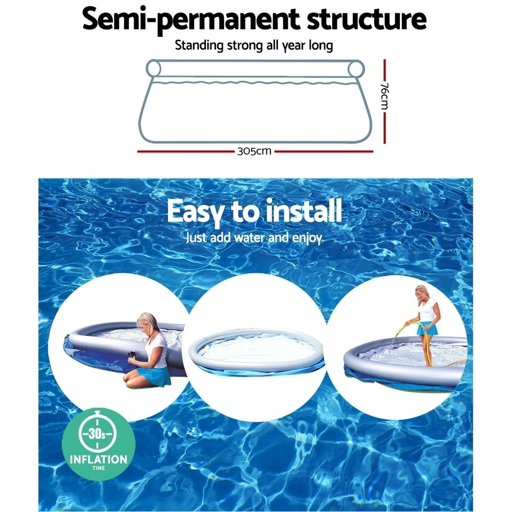 Bestway 10ft x 30in Fast Set Family Pool - Summer Fun for Your Backyard