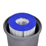 Bestway 530GPH Flowclear™ Filter Pump with 6X Replacement Cartridges for Above-Ground Pools - Top-Down View