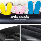 Bestway Queen-Size Inflatable Air Bed with Built-in Pump - Black - 45-Degree Angle