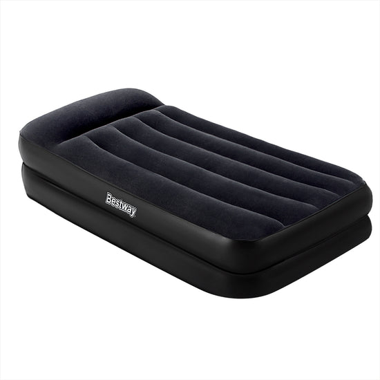 Bestway Comfort Quest Queen Size Inflatable Air Bed with Electric Pump for Home and Camping