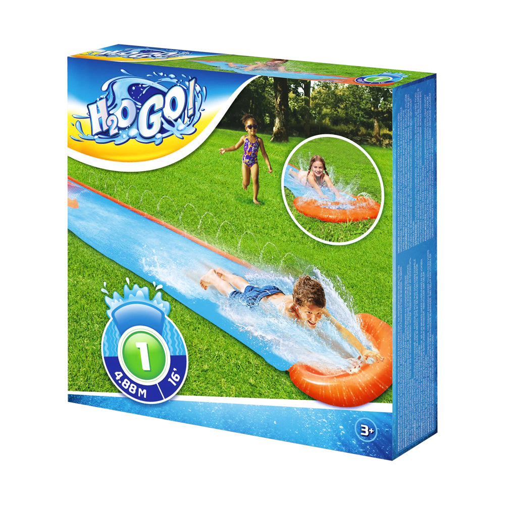 Bestway H2OGO! Single Inflatable Water Slide for Kids - 4.88m Splash Fun