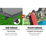 Weisshorn Double Self-Inflating Camping Mattress - Grey - Rear View
