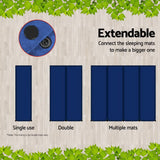 Weisshorn Blue Self-Inflating Camping Mattress - Top-Down View