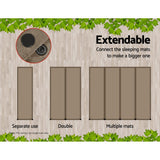 Weisshorn 10CM Thick Joinable Self-Inflating Mattress - Coffee - Single Size - Rear View