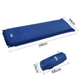 Weisshorn Compact Blue Self-Inflating Camping Mattress - Side View