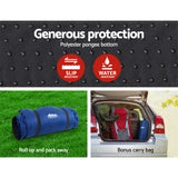 Weisshorn Compact Blue Self-Inflating Camping Mattress - Close-Up Angle