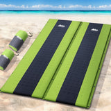 Weisshorn Double Self-Inflating Camping Mattress with Carry Bag - Green Air Bed Pad