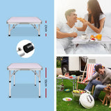Compact Adjustable Outdoor Folding Table 60cm - Rear View