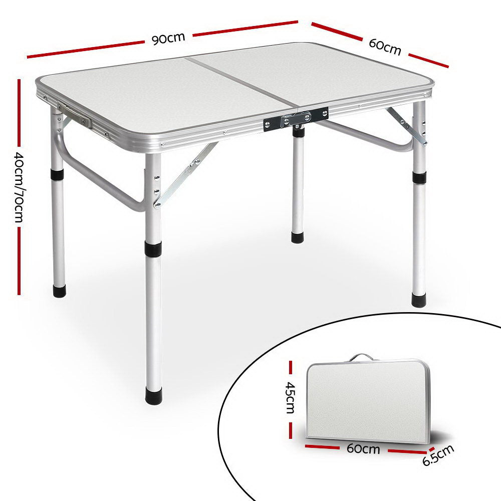 Compact Adjustable Folding Camping Table by Weisshorn