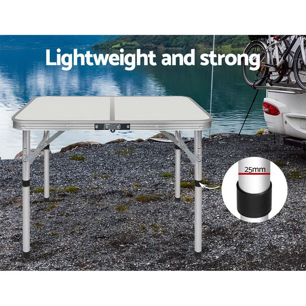 Compact Adjustable Folding Camping Table by Weisshorn