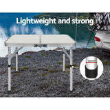 Compact Adjustable Folding Camping Table by Weisshorn - 45-Degree Angle