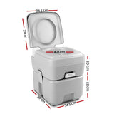Weisshorn 20L Travel Portable Toilet for Camping and Boating with Carry Bag - Side View