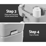 Weisshorn 20L Travel Portable Toilet for Camping and Boating with Carry Bag - Close-Up Angle