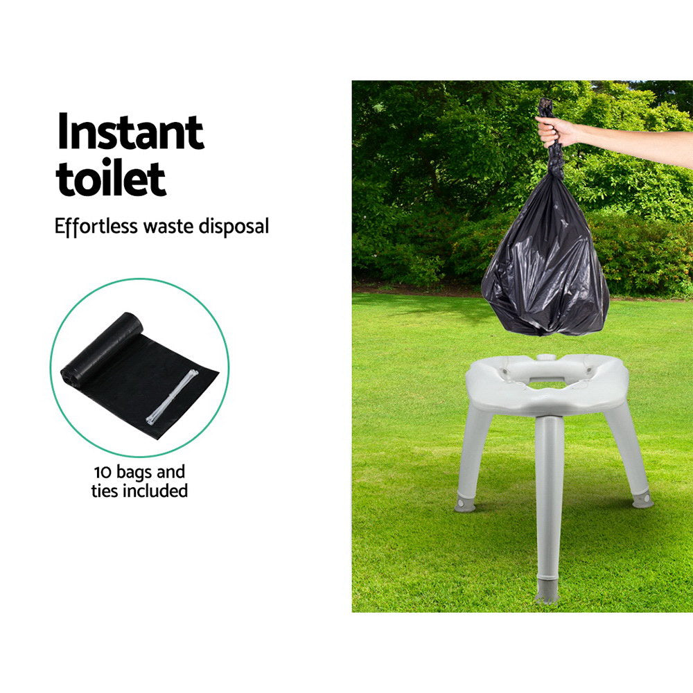 Compact Folding Outdoor Toilet for Camping Adventures