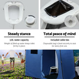 Compact Folding Outdoor Toilet for Camping Adventures - Close-Up Angle