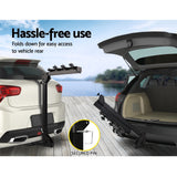 22-Inch Heavy-Duty Foldable 4-Bike Carrier for Car with Safety Lock - Top-Down View
