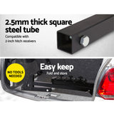 22-Inch Heavy-Duty Foldable 4-Bike Carrier for Car with Safety Lock - Rear View