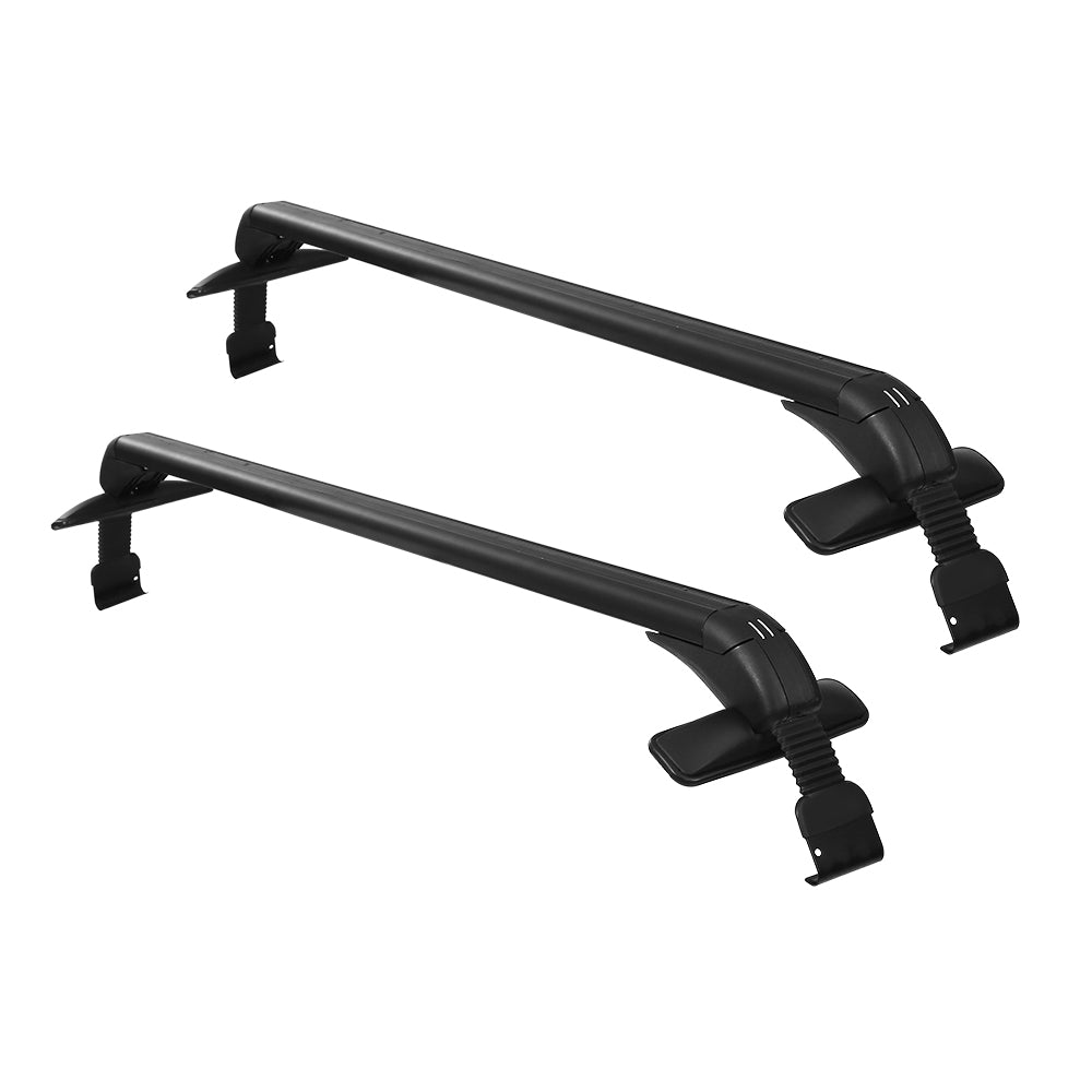 Adjustable Aluminium Car Roof Rack Cross Bars - 90cm, Lockable with 75kg Capacity