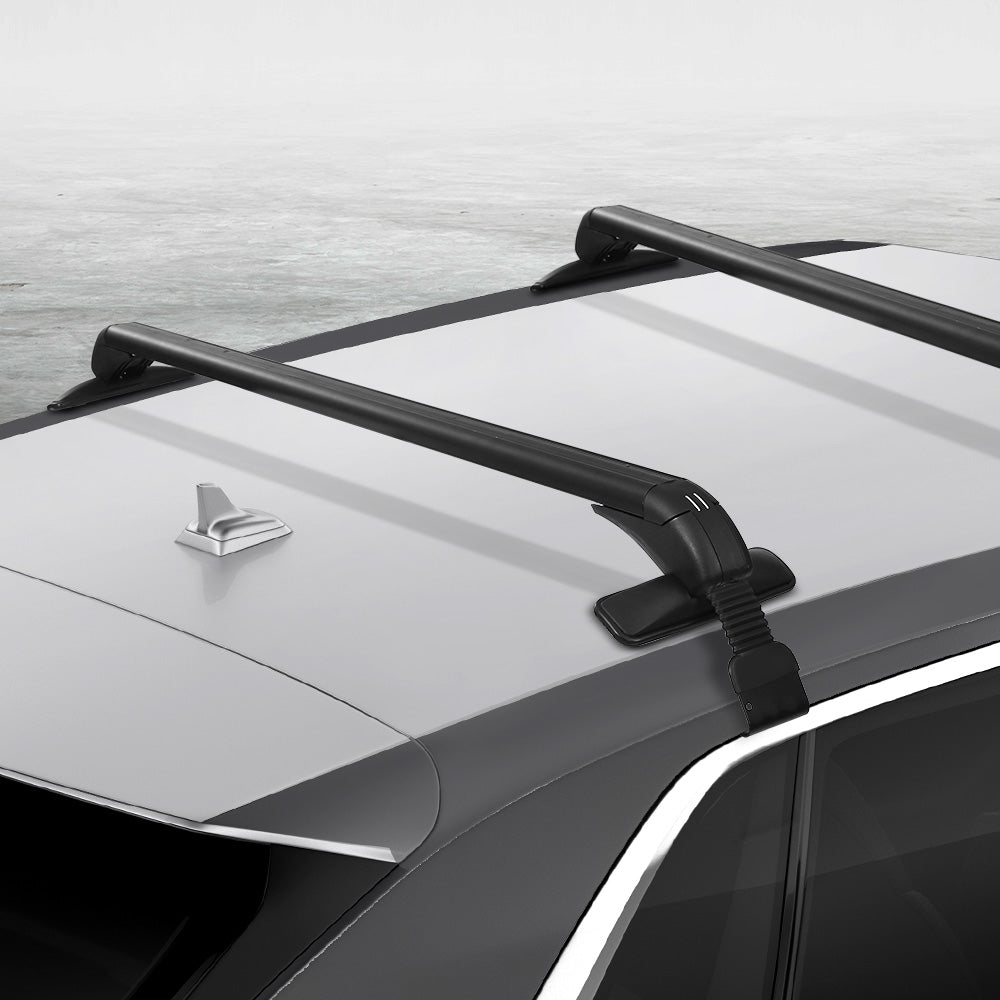 Adjustable Aluminium Car Roof Rack Cross Bars - 90cm, Lockable with 75kg Capacity