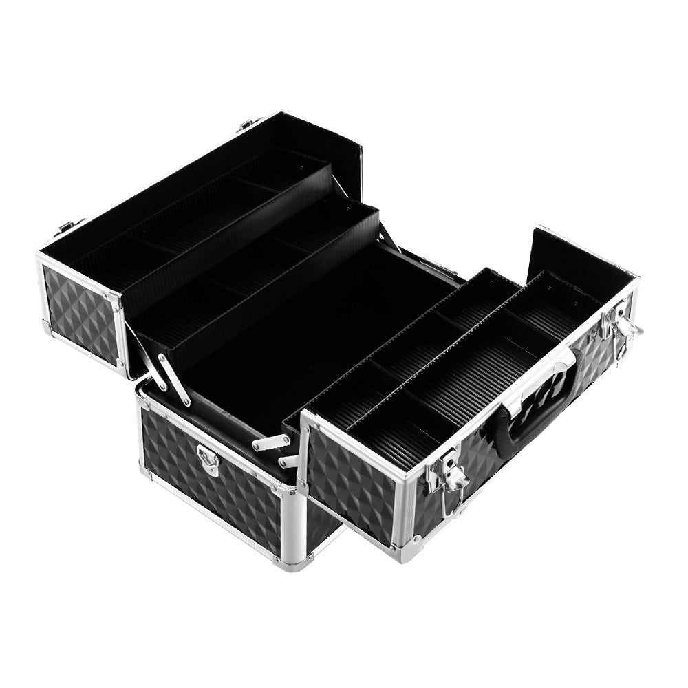 Diamond Black Portable Beauty Makeup Organizer Case