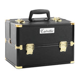 Diamond Luxe Portable Makeup Organizer - Black & Gold
