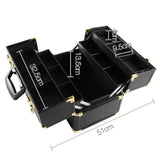 Diamond Luxe Portable Makeup Organizer - Black & Gold