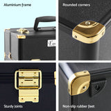 Diamond Luxe Portable Makeup Organizer - Black & Gold