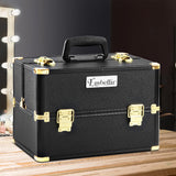 Diamond Luxe Portable Makeup Organizer - Black & Gold