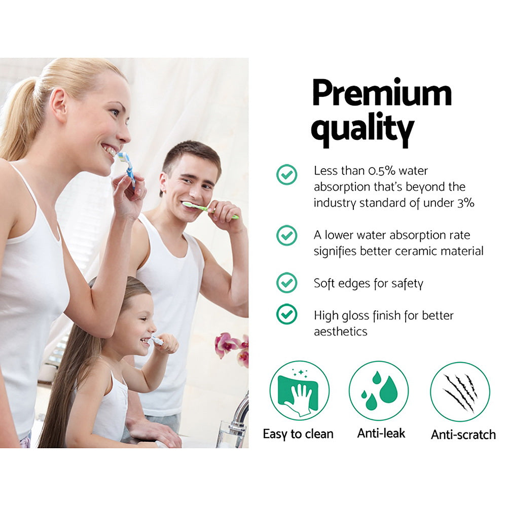 Sleek Space-Saving Nano-Glazed Ceramic Wash Basin 46cm x 15cm