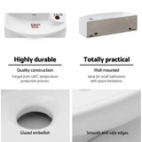 Sleek Space-Saving Nano-Glazed Ceramic Wash Basin 46cm x 15cm - 45-Degree Angle