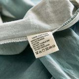 Plush Cotton Double Quilt Set in Green and Blue by Cosy Club - Top-Down View