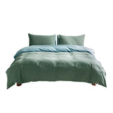 Plush Cotton Double Quilt Set in Green and Blue by Cosy Club - Extra Image