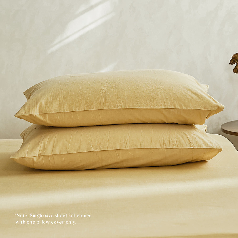 Sunny Yellow Soft Cotton Double Quilt Set by Cosy Club