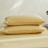 Sunny Yellow Soft Cotton Double Quilt Set by Cosy Club - Side View