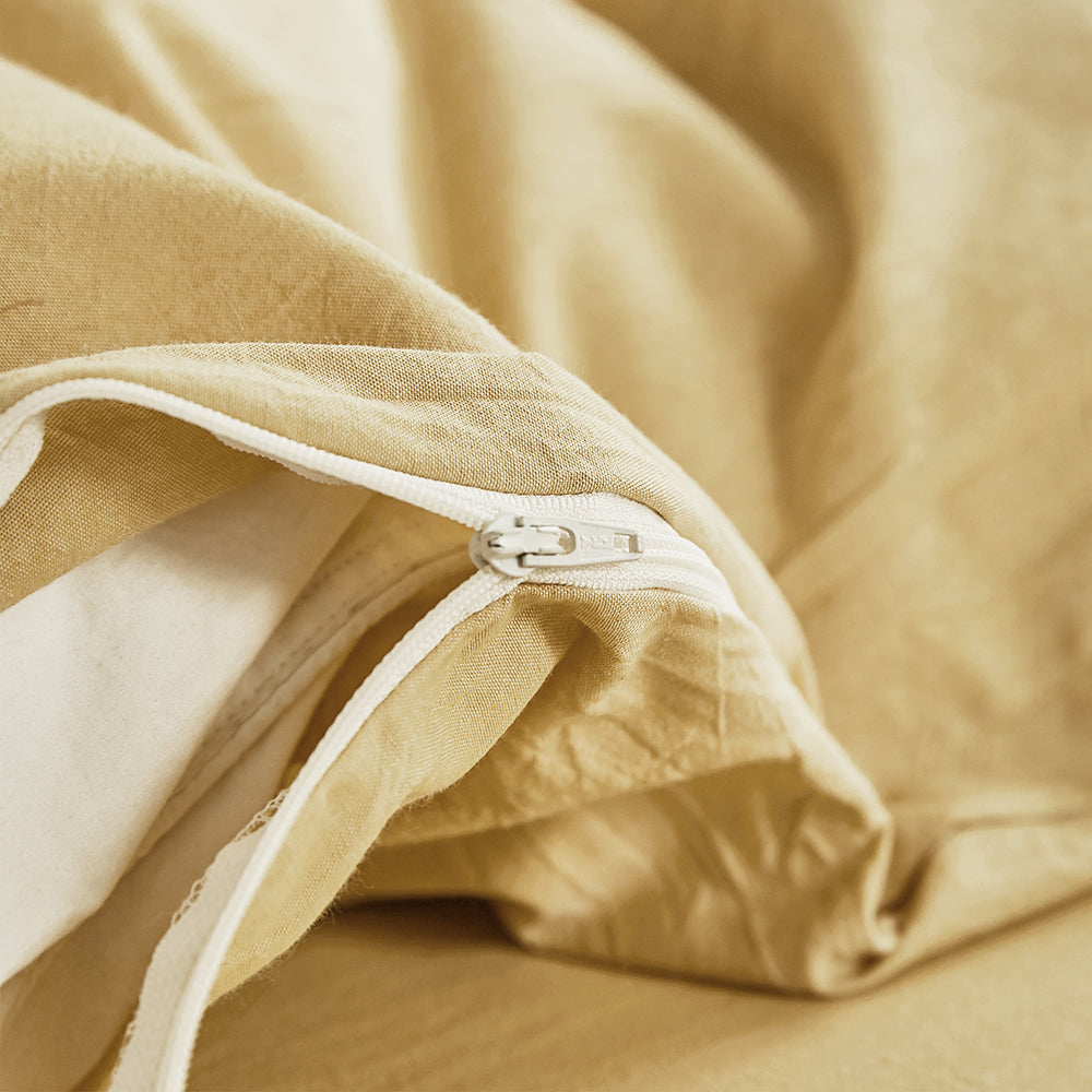 Sunny Yellow Soft Cotton Double Quilt Set by Cosy Club