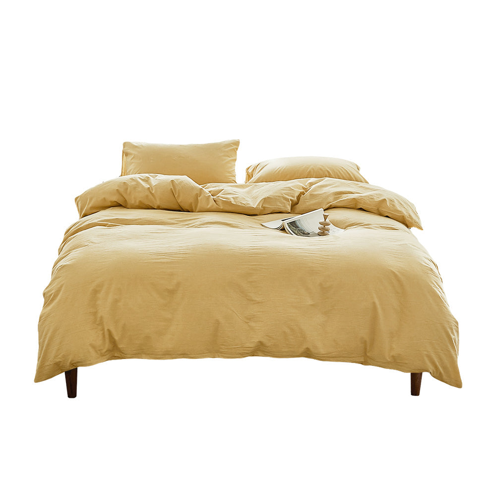 Sunny Yellow Soft Cotton Double Quilt Set by Cosy Club