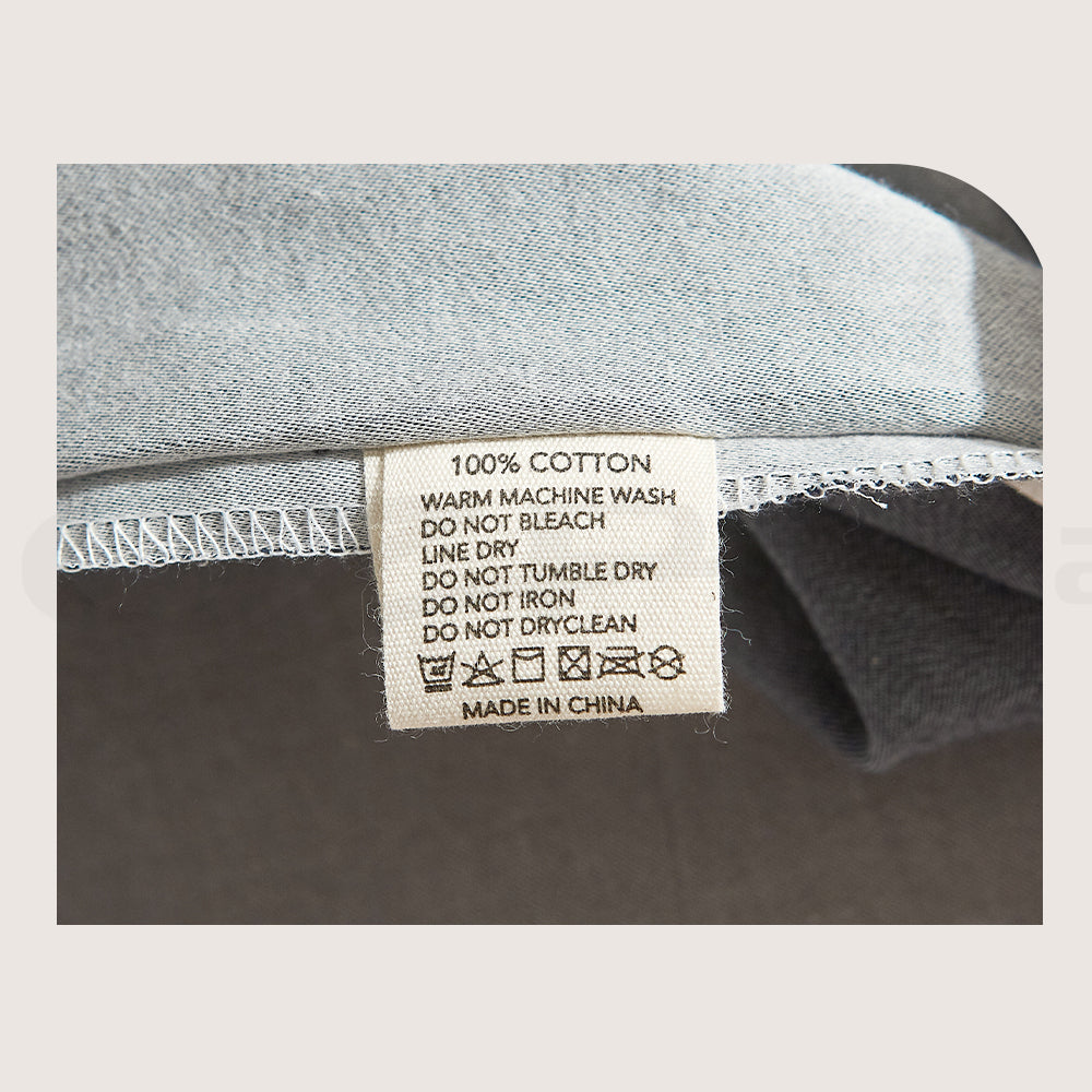 Luxurious King Size Cotton Quilt Cover Set - Soft Blue & Dark Grey