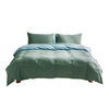 Cosy Club Washed Cotton Quilt Set Green Blue King