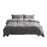Cozy Elegance: Soft Grey King Washed Cotton Quilt Set by Cosy Club - Extra Image