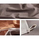 Plush Cotton Duvet Cover Set in Warm Orange and Brown for King Size - Top-Down View