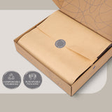 Plush Cotton Duvet Cover Set in Warm Orange and Brown for King Size - 45-Degree Angle